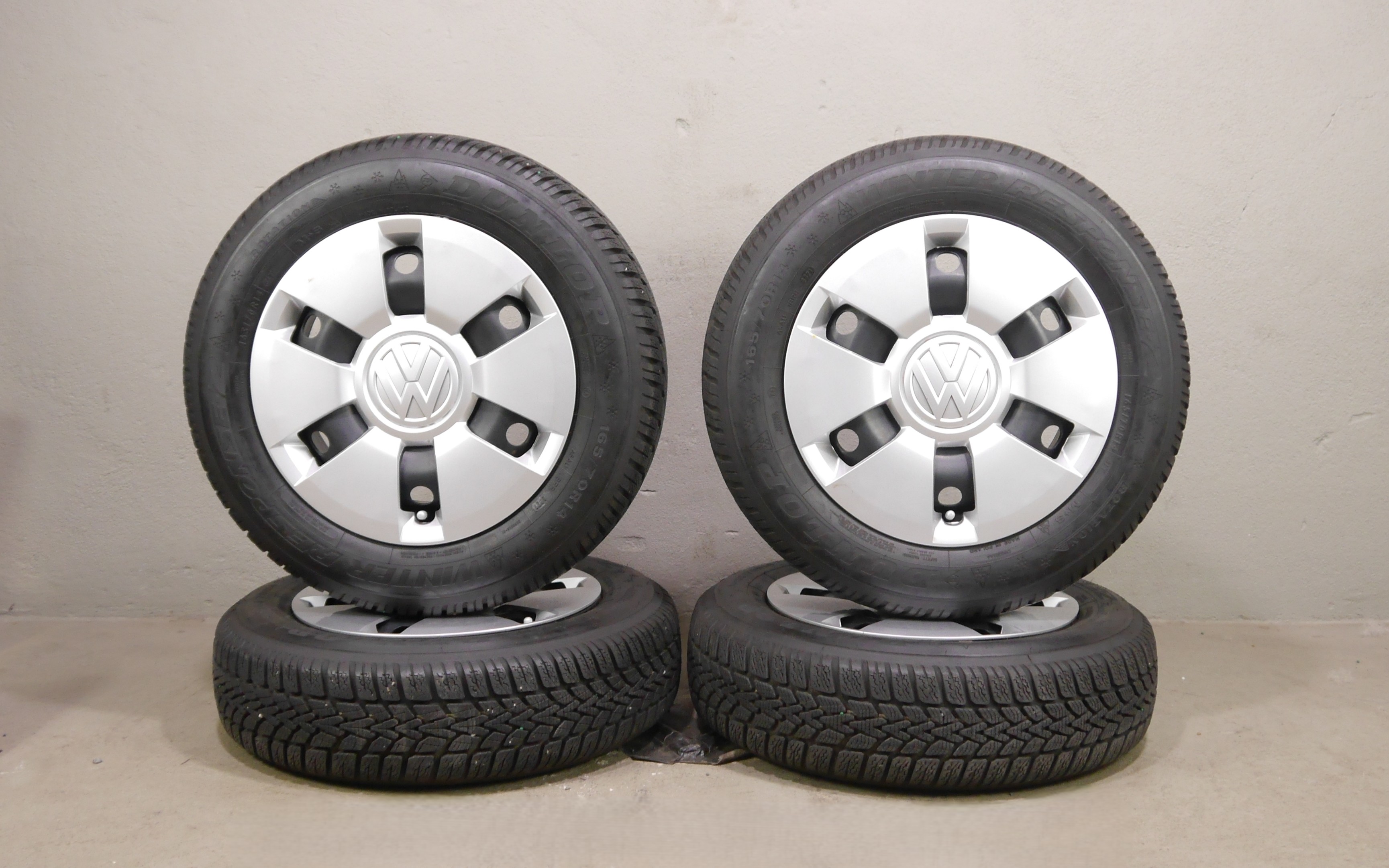 VW UP!  Stahlradsatz – Winter 165/70 R14 81T  – 1S0601027G/J