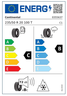 ŠKODA Enyaq Aluradsatz – Winter 235/50 R20 100T  255/45 R20 101T – 5LA601025AR - Conti Seal