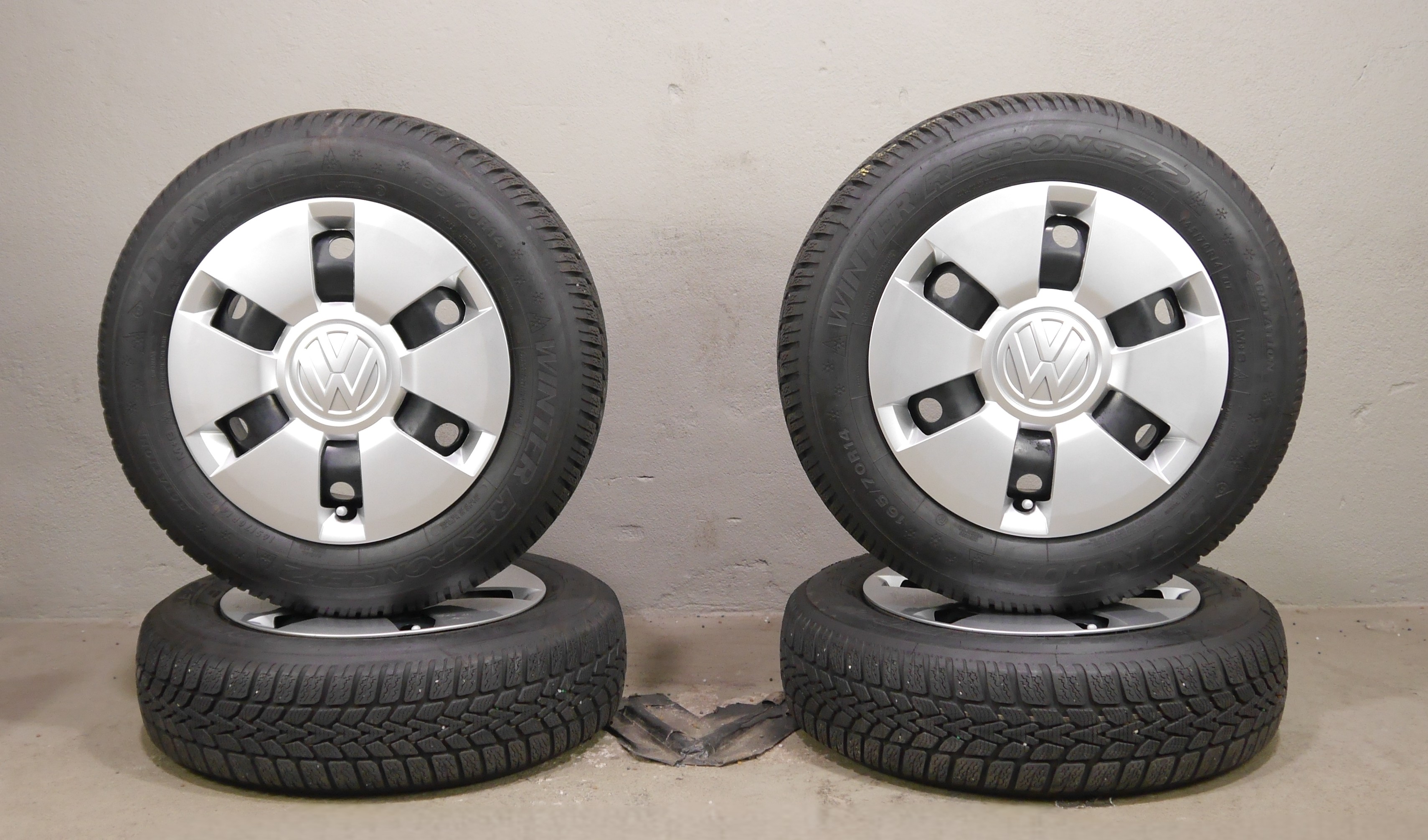 VW UP!  Stahlradsatz – Winter 165/70 R14 81T  – 1S0601027G/J