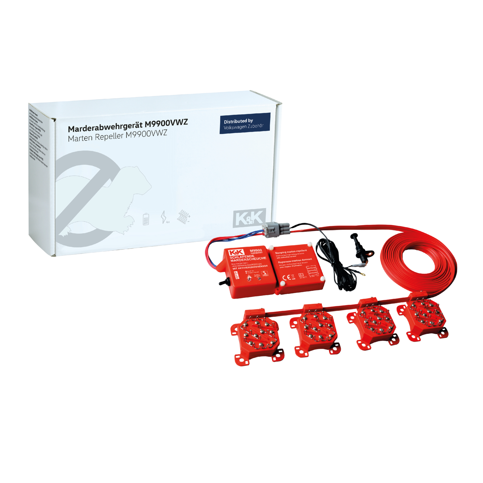 4260069061701 Volkswagen Marder-Abwehranlage M9900, mit Hochspannung, batteriebetrieben