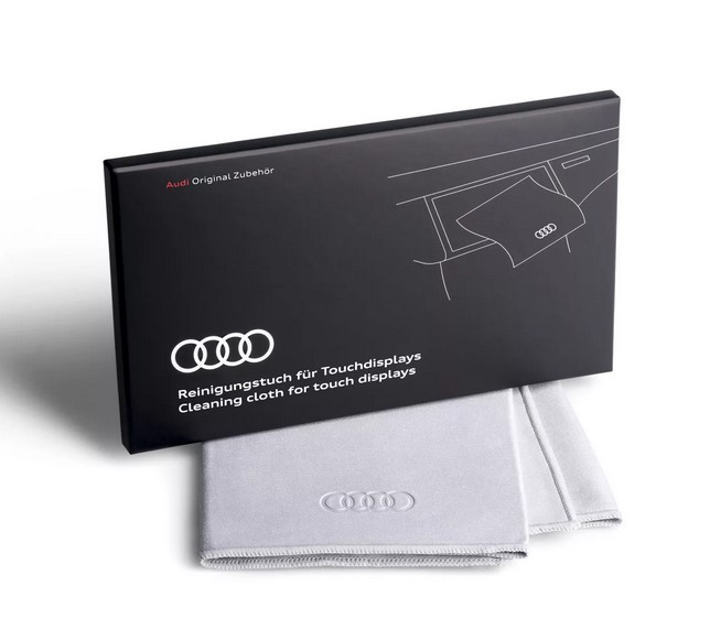 Audi Original Reinigungstuch für Touchdisplays mit Audi Logo 30 x 30 cm