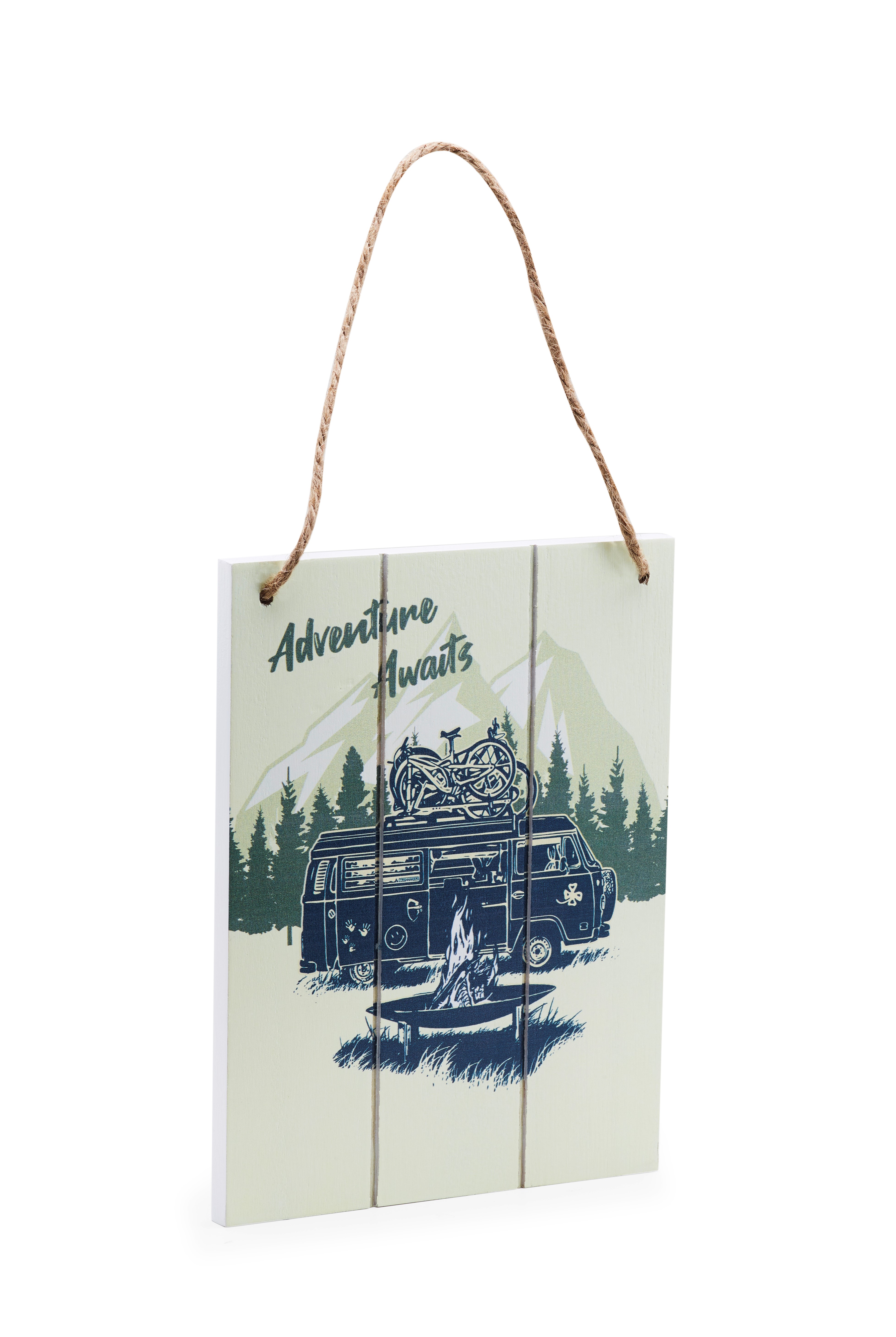 Original VW Holzschild T2 Bulli Adventure Wandbild Original VW Holzschild T2 Bulli Adventure Wandbild