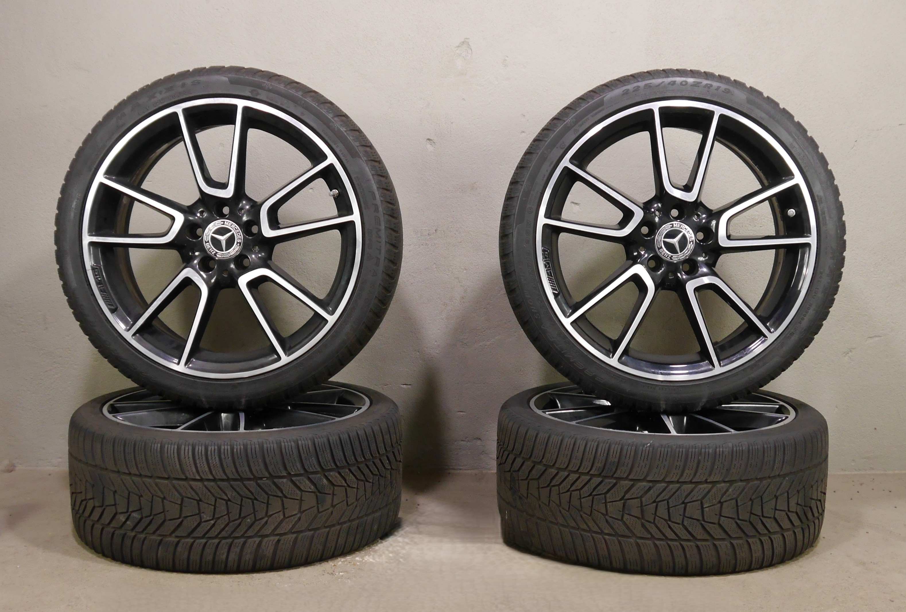 Mercedes C300 C205 C200 Aluradsatz – Winter 225/40 ZR19 93W, 255/35 R19 96V A2054012200 / A2054012300 RDKS