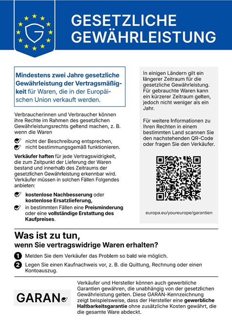 Gewährleistungslabel