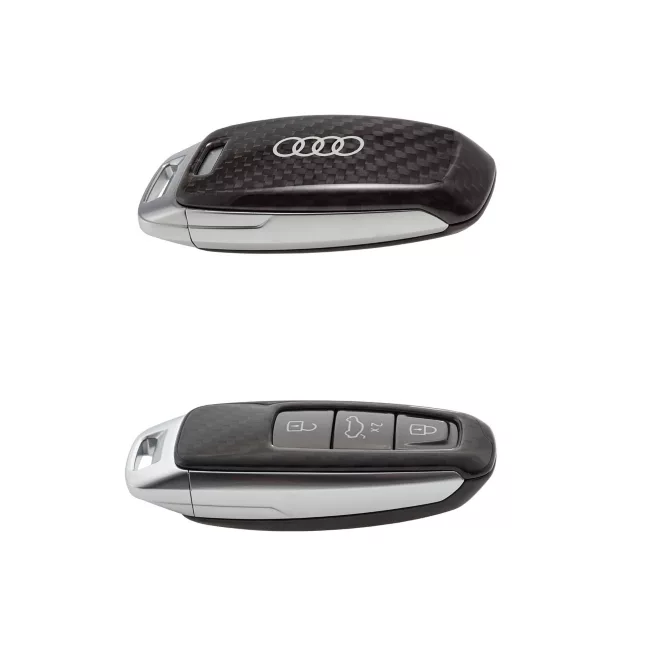 Original Audi Schlüsselblende Carbon mit Audi Ringen