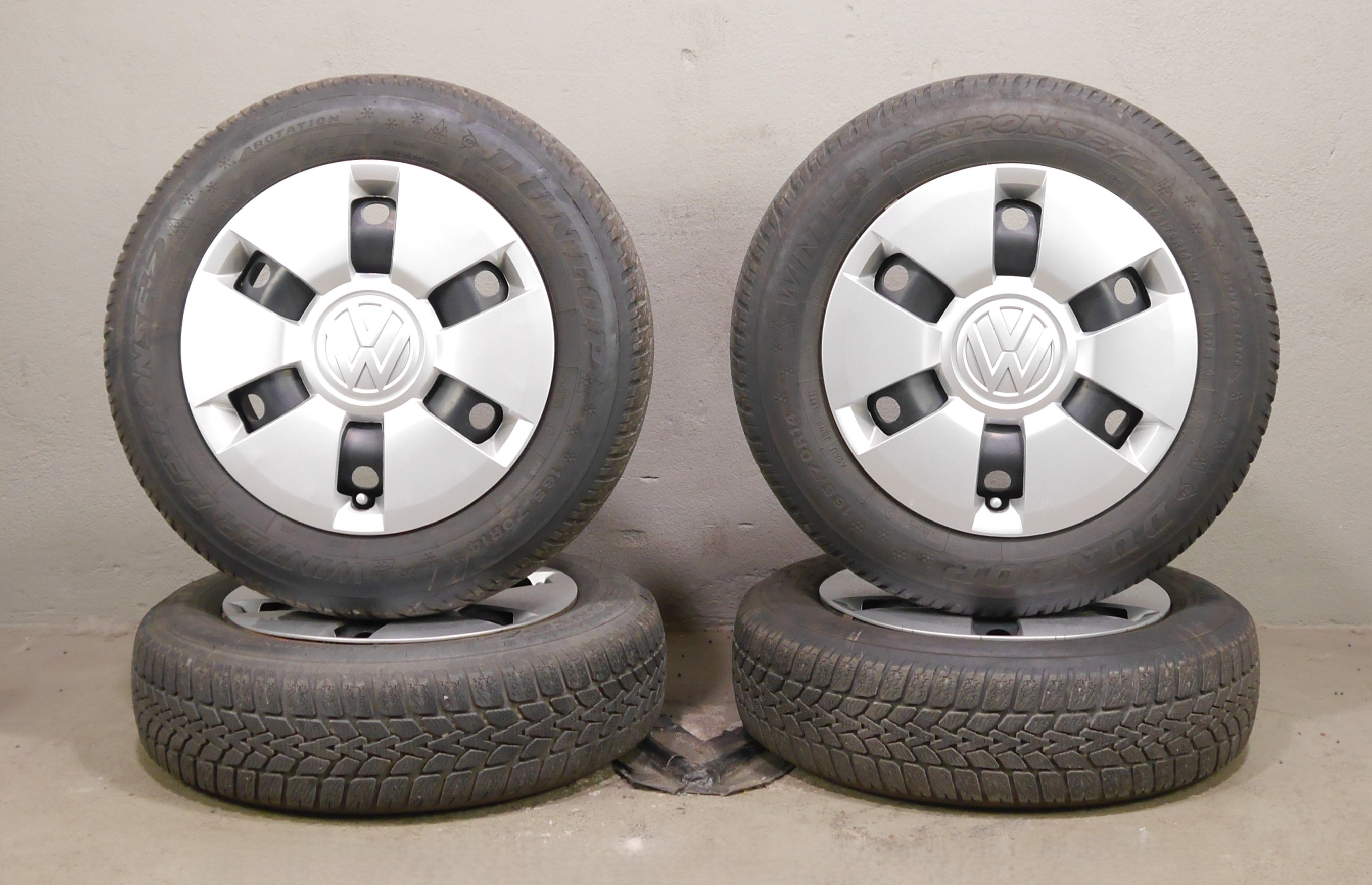 VW UP!  Stahlradsatz – Winter 165/70 R14 81T  – 1S0601027G/J