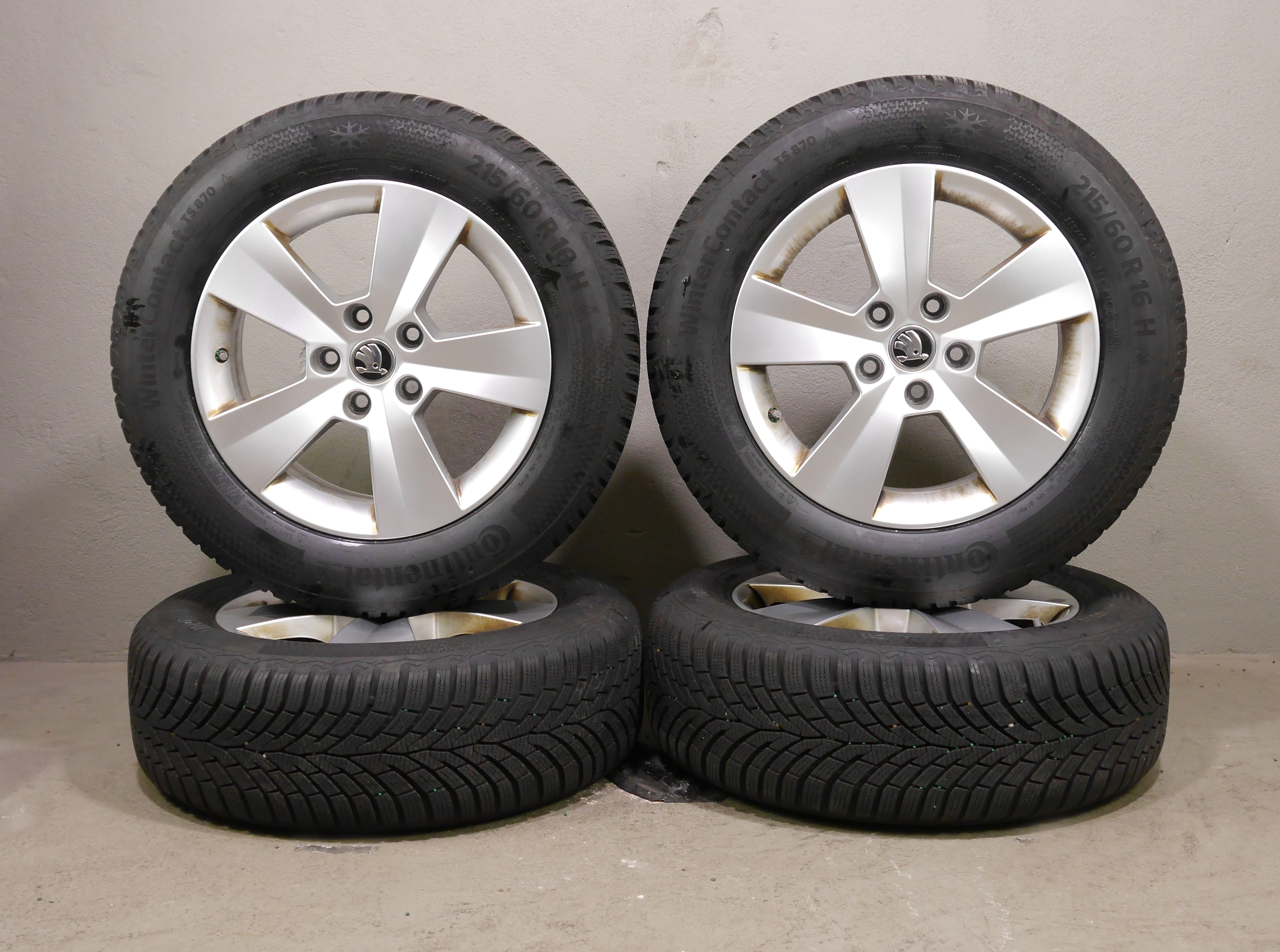 Skoda Superb Stahlradsatz – Winter 215/60 R16 95H – 3VC601025AC mit RDKS